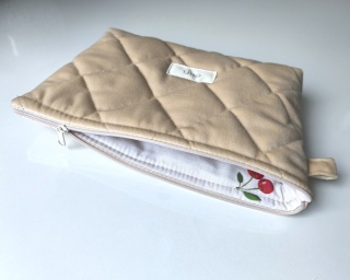 Saszetka welurowa CHAMPAGNE VELVET M